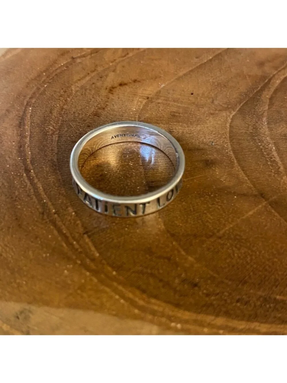 RETIRED James Avery “Love Is Patient, Love Is Kind” Ring, Size 7.5, Sterling Sil